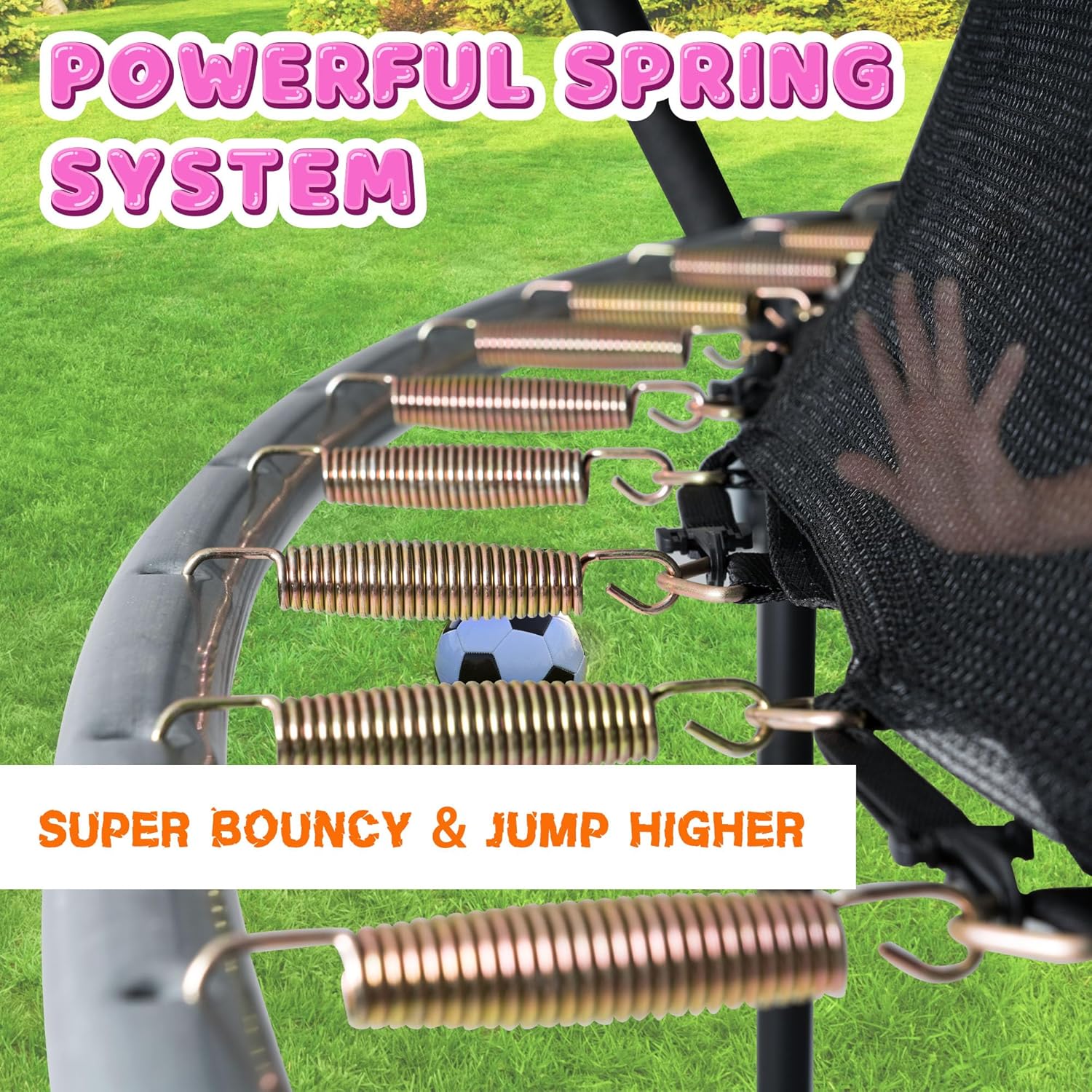 Trampoline Trampoline de loisirs avec filet de clôture et échelle, trampoline d'extérieur antirouille pour enfants et adultes