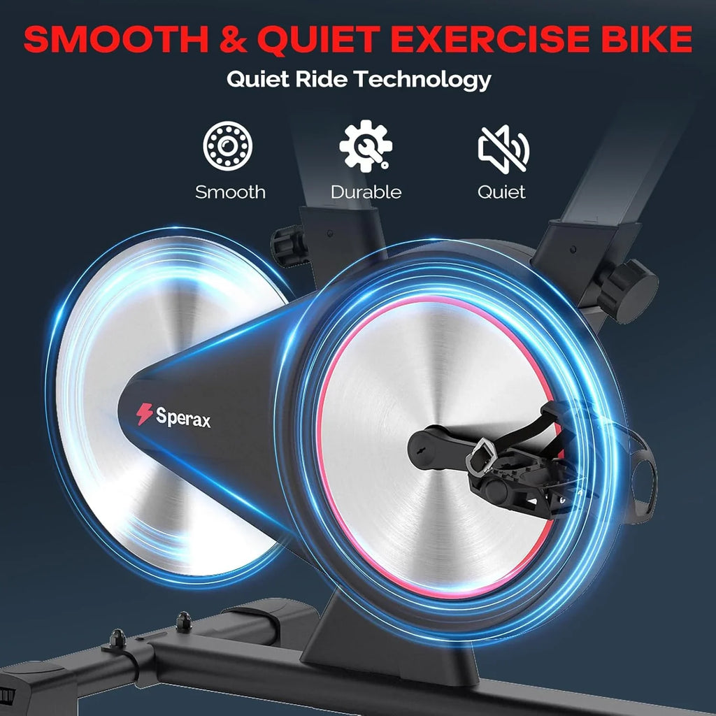 Vélo d'appartement Sperax, vélos stationnaires pour la maison, vélo d'intérieur, vélo de spinning avec siège confortable et écran LED