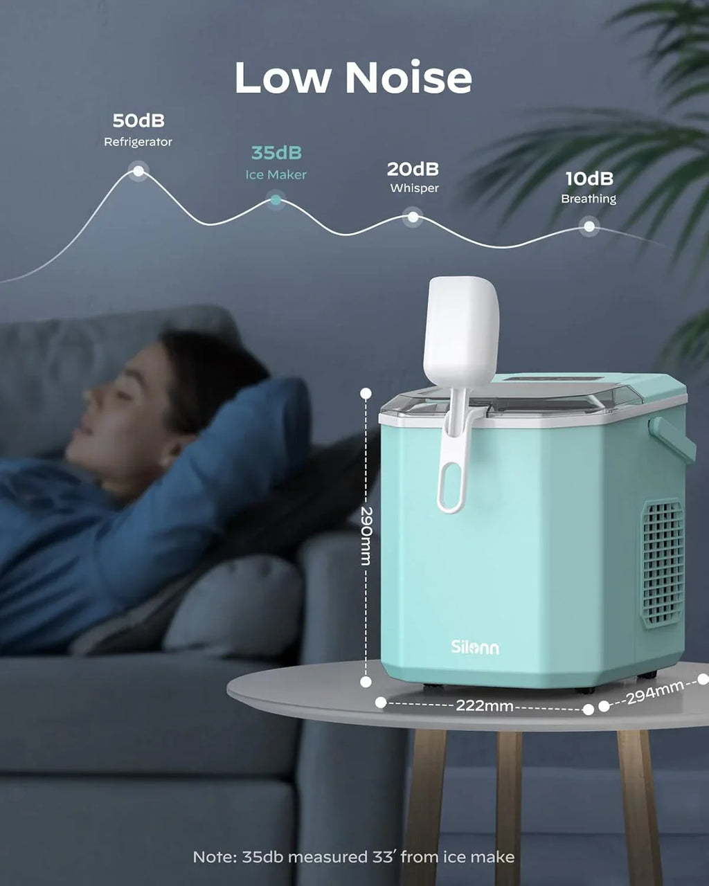 Machine à glace à mâcher Silonn avec fonction autonettoyante