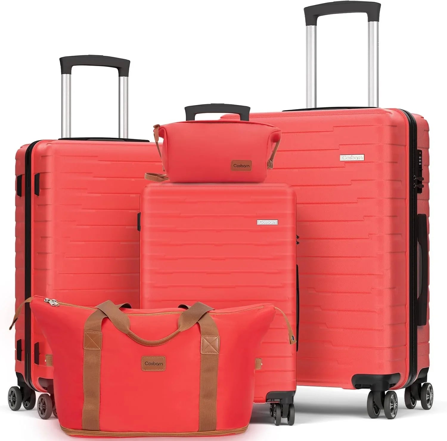 Ensemble de 5 bagages à roulettes, valise rigide en ABS avec roulettes pivotantes