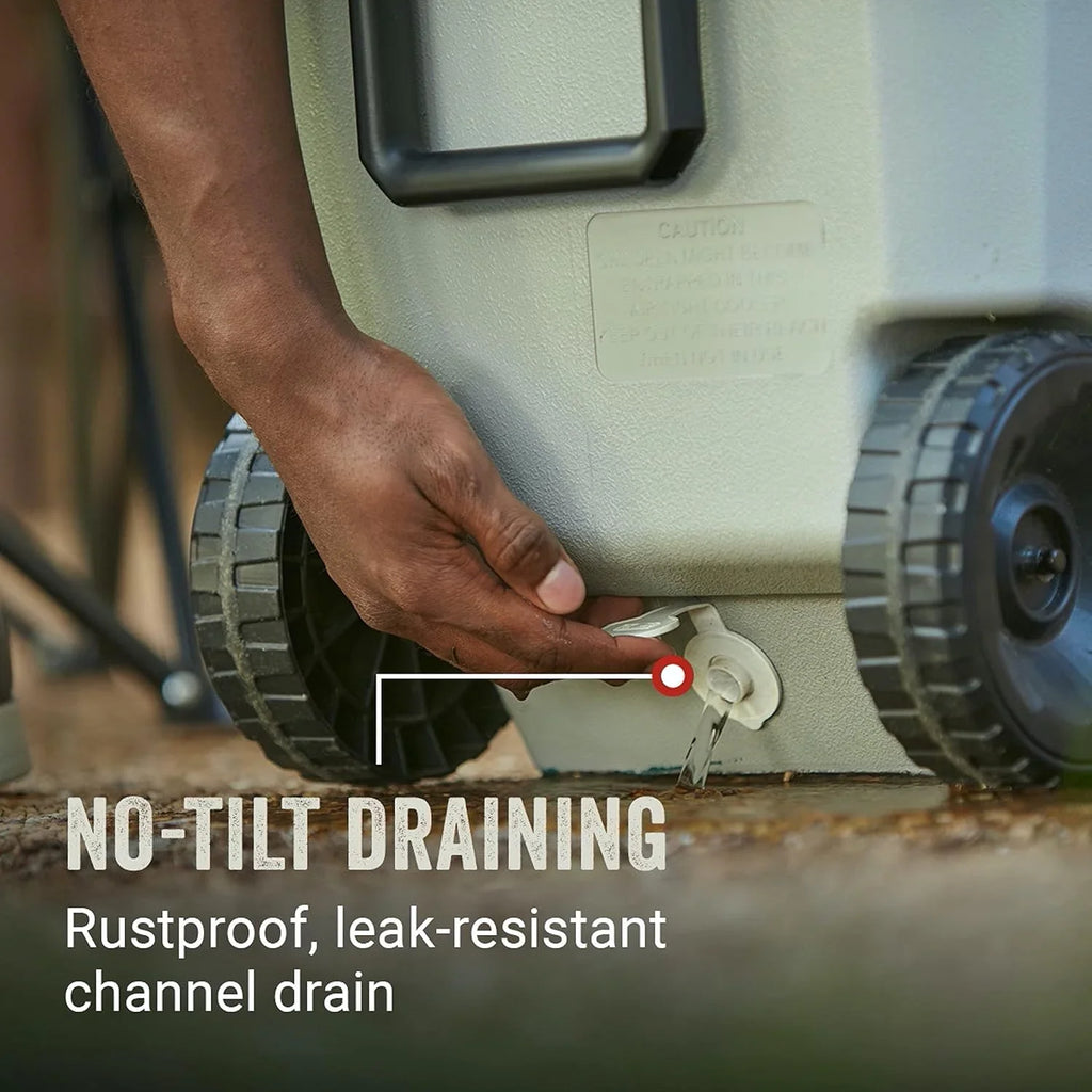 Glacière portable isotherme à roulettes Coleman, glacière rigide d'extérieur étanche, conserve la glace jusqu'à 5 jours, 100 litres