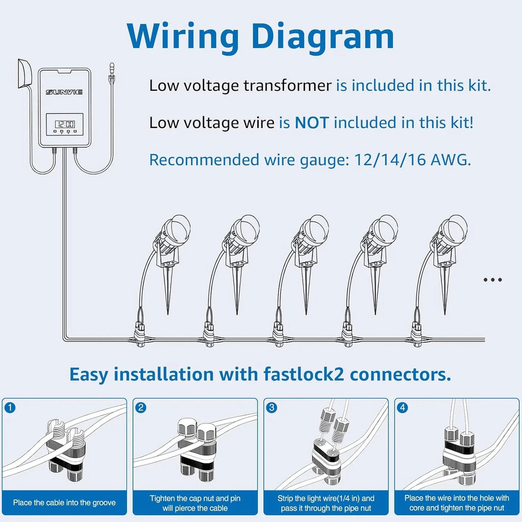 Kit d'éclairage paysager à LED, lumières de paysage imperméables à changement de couleur