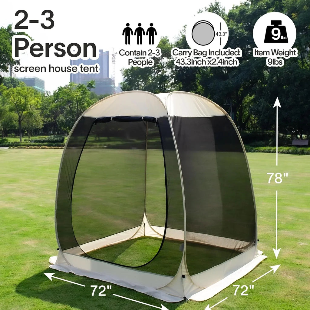 Gazebo Alvantor Screen House, tente à auvent abri igloo escamotable pour 6-10-15 personnes