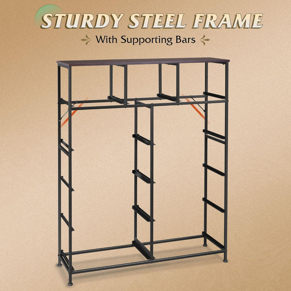 Unité de rangement avec 11 bacs en tissu, tiroirs de rangement avec cadre en acier, grande tour de rangement