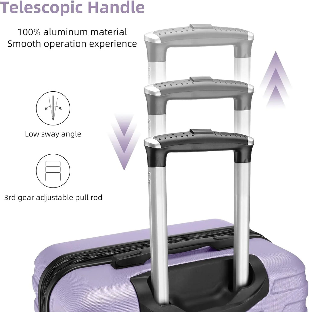 Ensemble de bagages à main légers et extensibles à coque rigide de 6 pièces