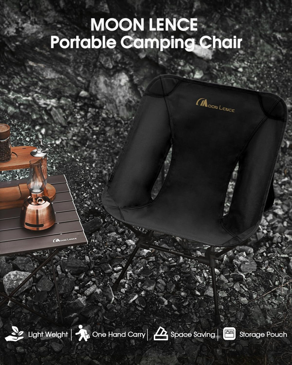 Chaise de camping portable et chaise pliante pour la randonnée et la randonnée