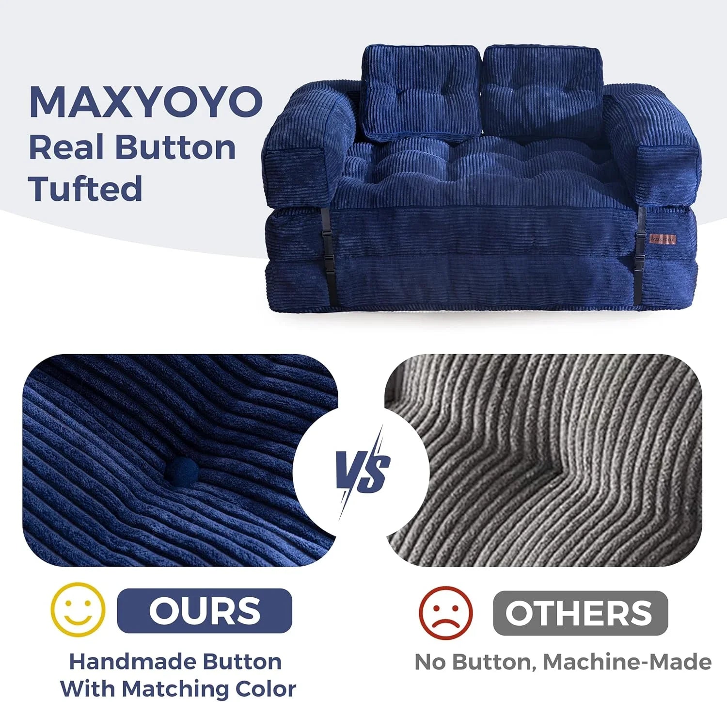 Canapé-lit pliant, canapé-lit convertible en L avec accoudoirs et oreillers