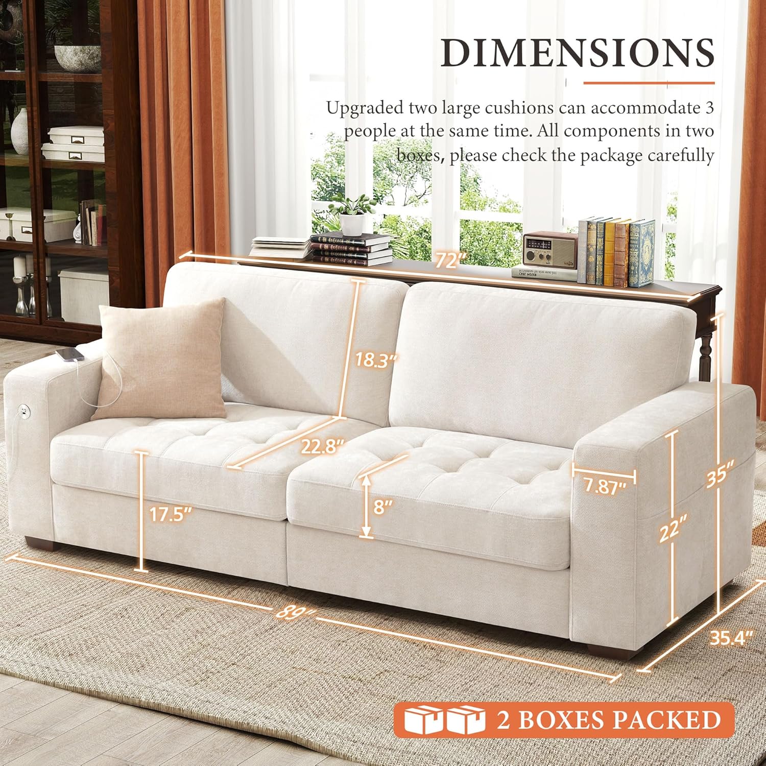 Canapé modulaire moderne en forme de U de 146 pouces d'ihanherry