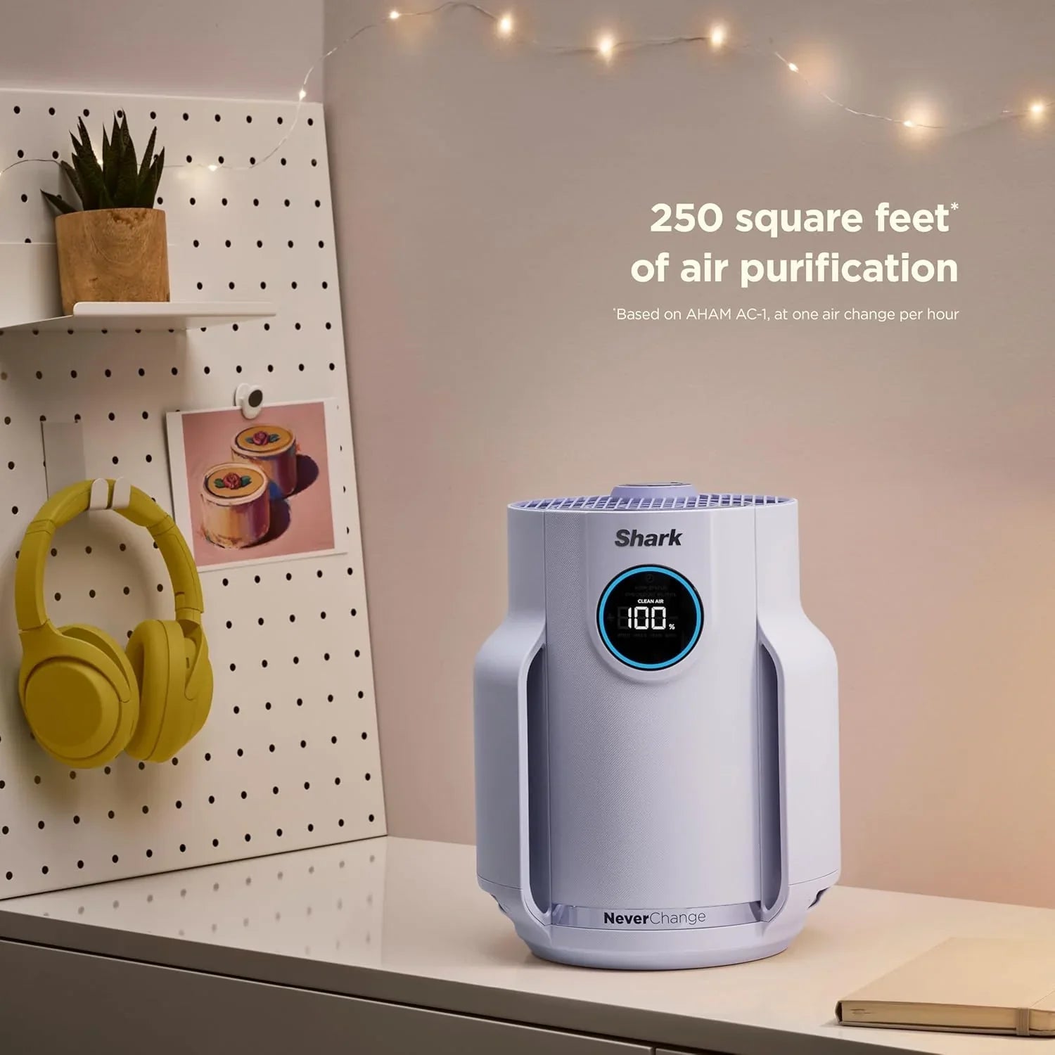 Purificateur d'air Compact Pro avec filtration HEPA longue durée, pour squames d'animaux, poussière, fumée, allergènes, jusqu'à 250 pi².