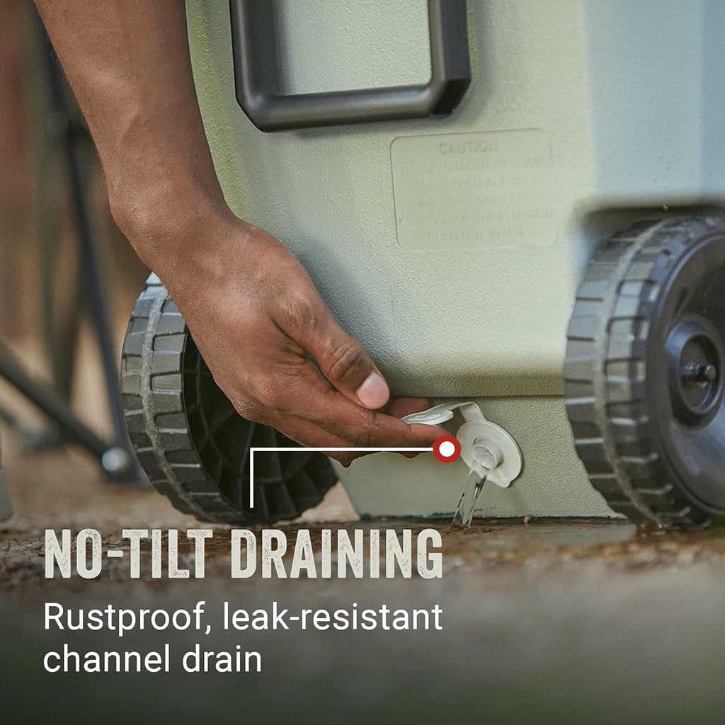 Glacière portable isotherme à roulettes Coleman, glacière rigide d'extérieur étanche, conserve la glace jusqu'à 5 jours, 100 litres