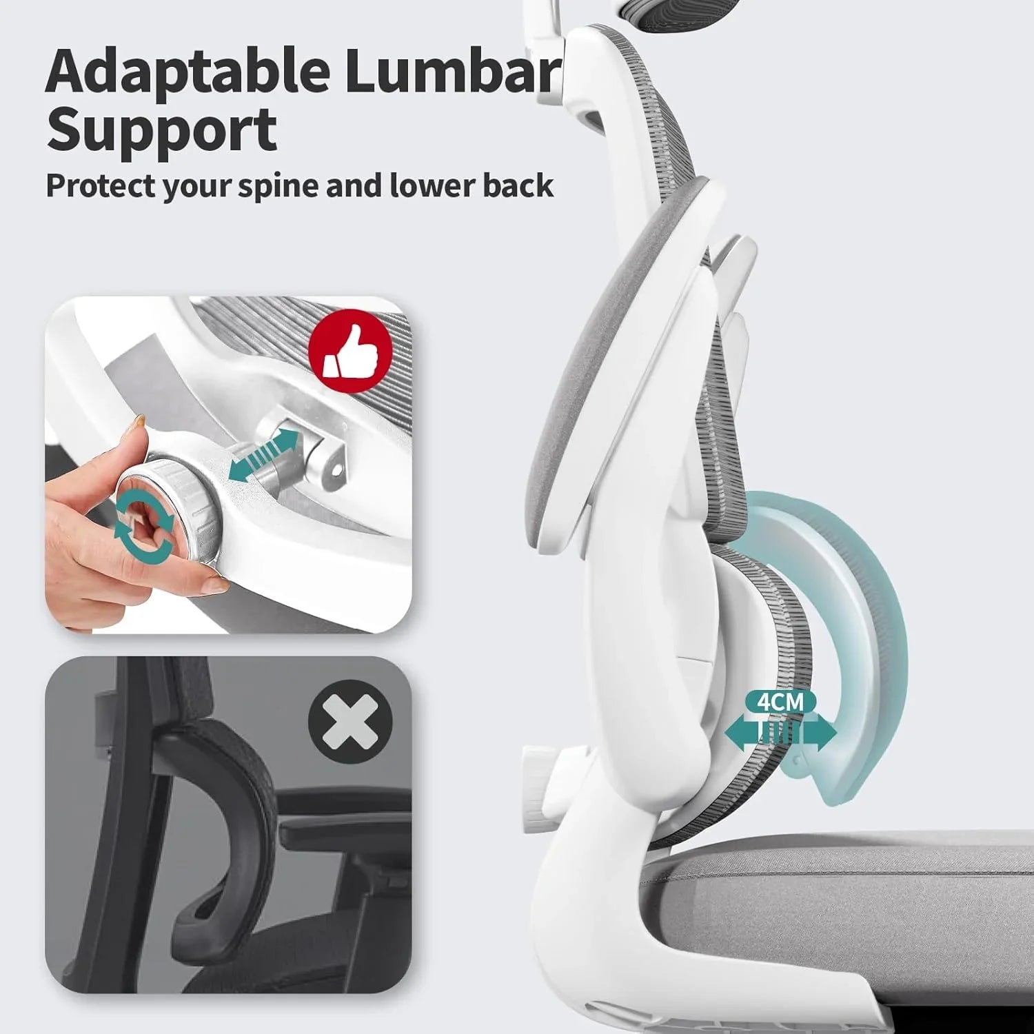 Chaise de bureau ergonomique, chaise de bureau en maille avec roulettes, capacité de charge de 150 kg, chaise de jeu confortable, dossier haut