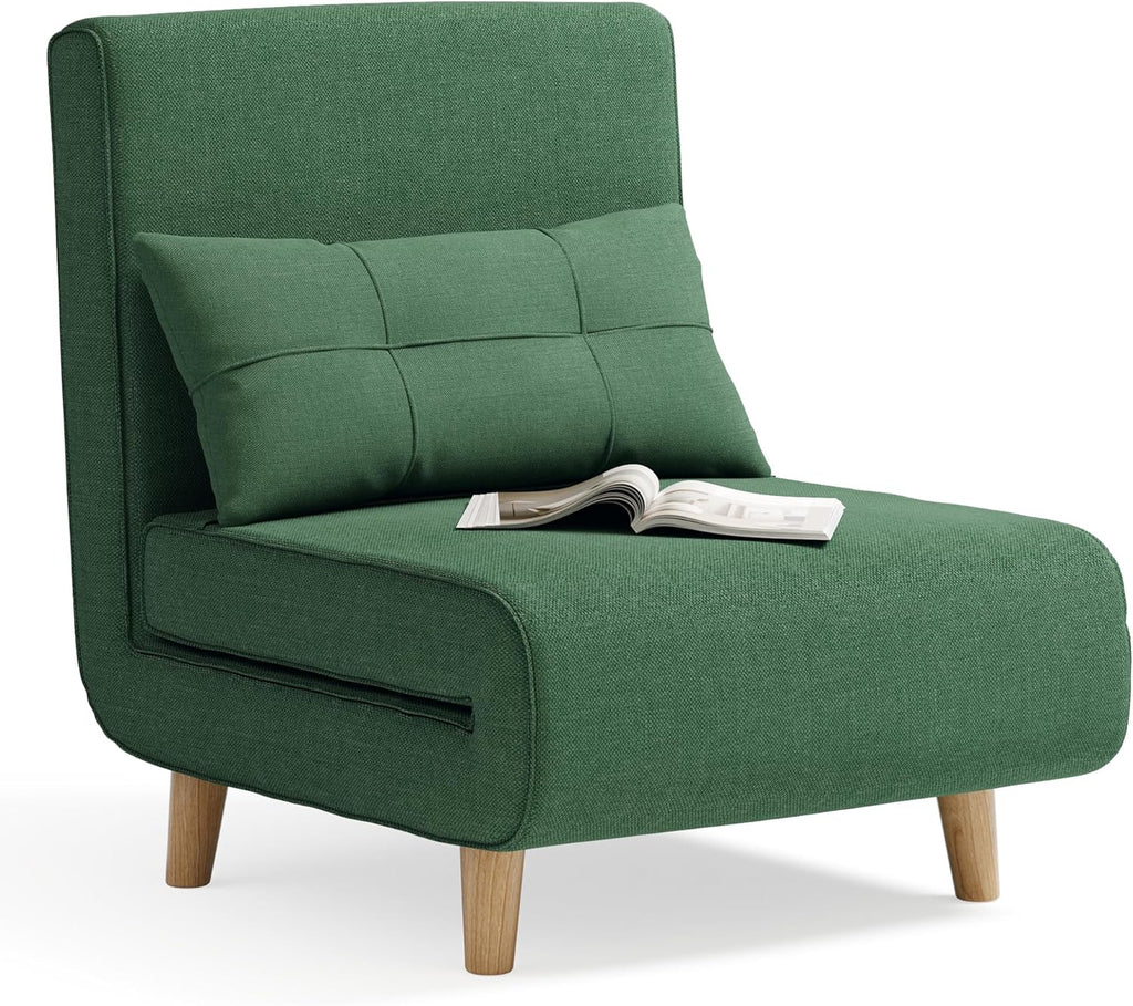 Fauteuil-lit 3 en 1, canapé-lit futon convertible avec dossier réglable