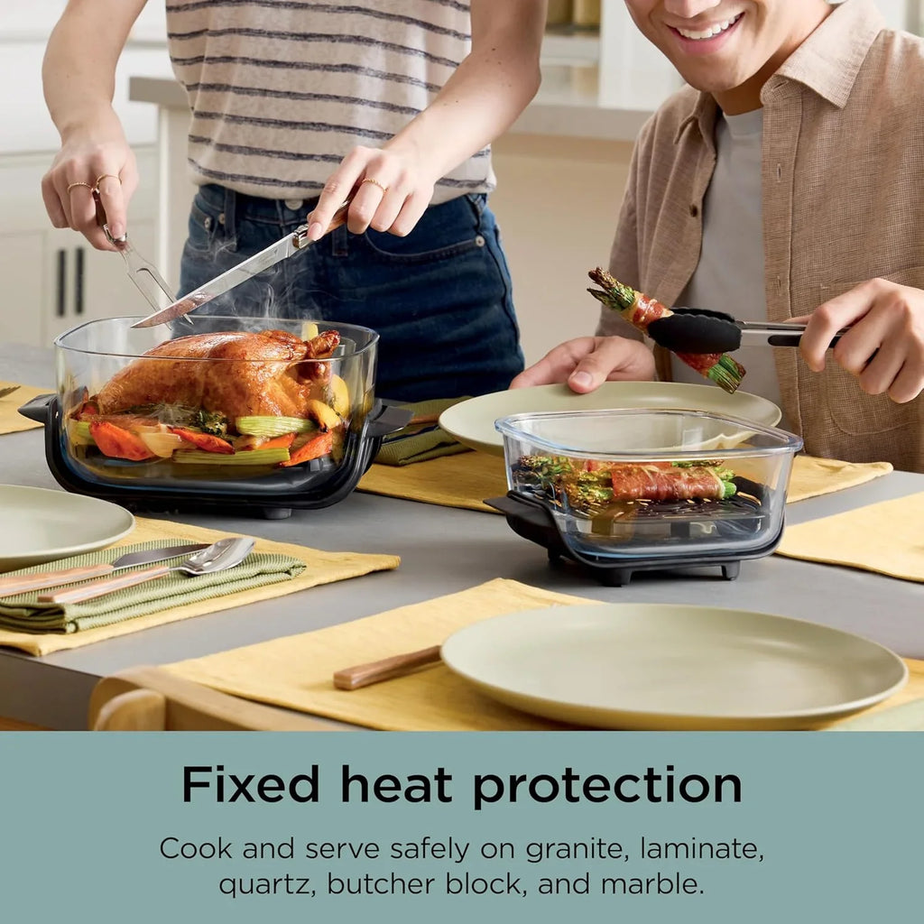 Ninja Crispi Friteuse à air portative en verre 4-en-1