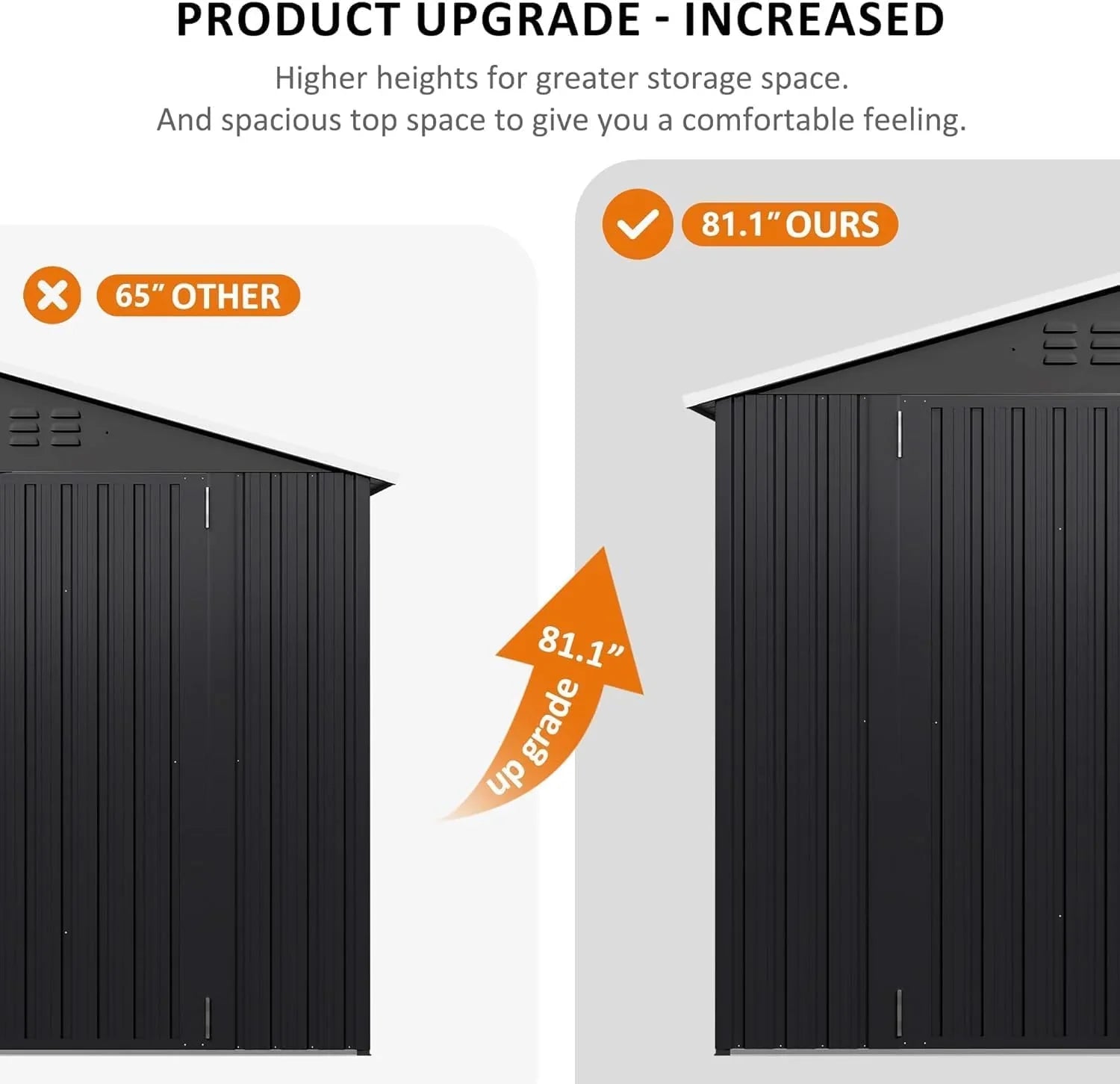Abri de jardin extérieur Polar-Aurora 8 x 12 pi, abri de jardin en métal avec cadre amélioré