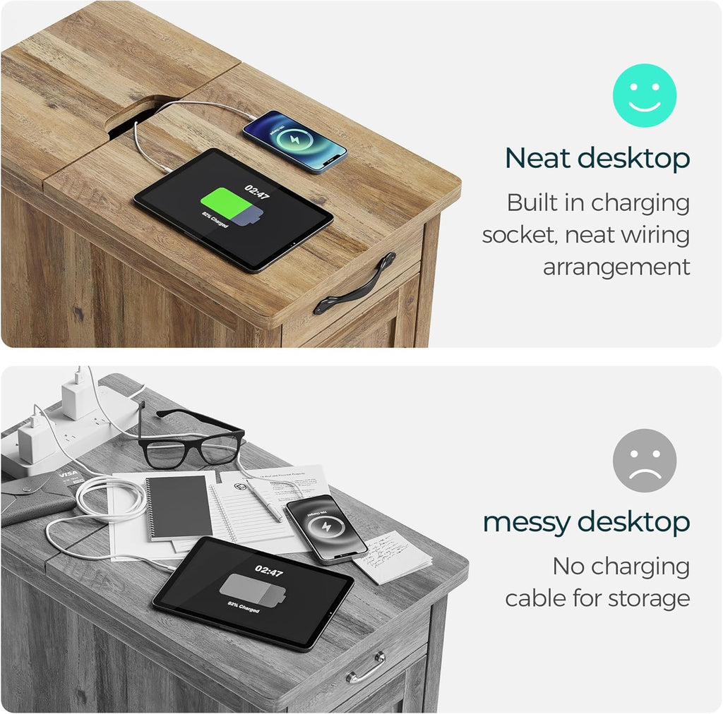 Table d'appoint de ferme Table d'appoint étroite Petite table de chevet