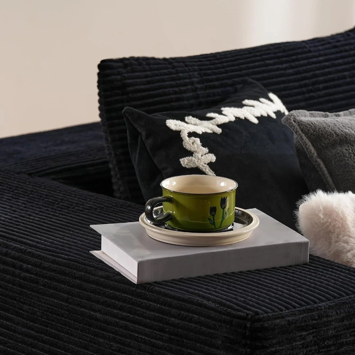 Canapé Ovios 104" Cloud Section Fauteuil en L, canapé modulaire moderne