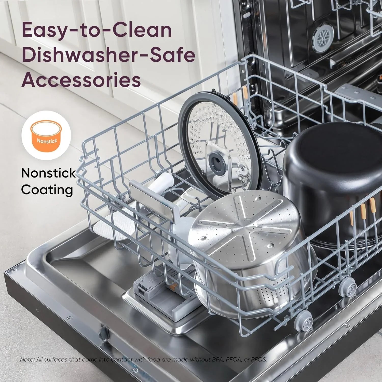 Cuiseur à riz COSORI 10 tasses avec maintien de la chaleur 24 heures sur 24 et pot intérieur en céramique antiadhésif, cuiseur vapeur, friteuse et mijoteuse