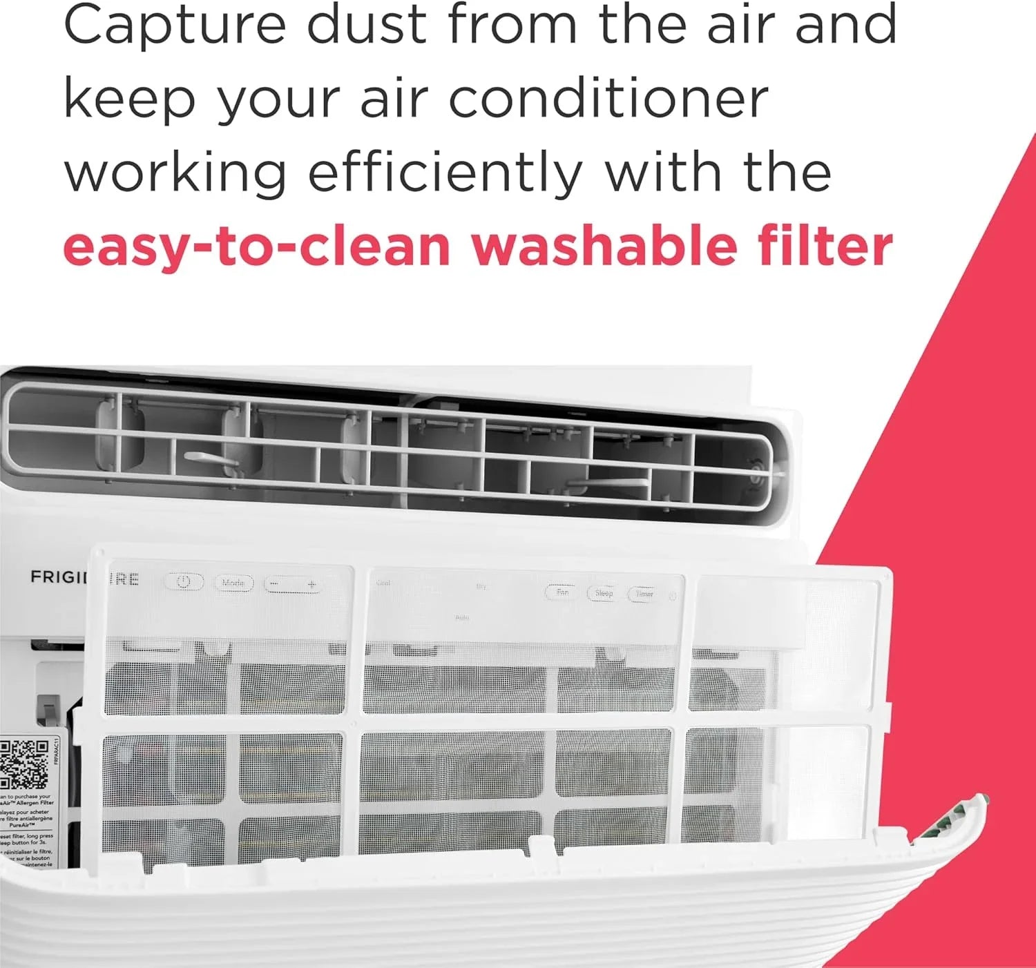 Climatiseur de fenêtre Frigidaire 5 000 BTU avec télécommande, refroidit jusqu'à 150 pi², fonctionnement silencieux