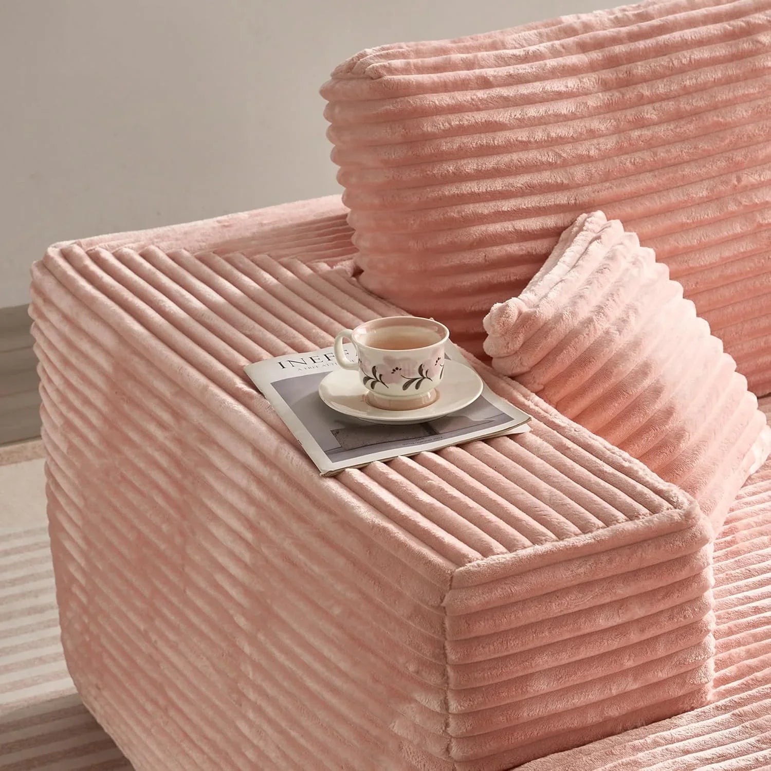 Canapé Ovios 104" Cloud Section Fauteuil en L, canapé modulaire moderne