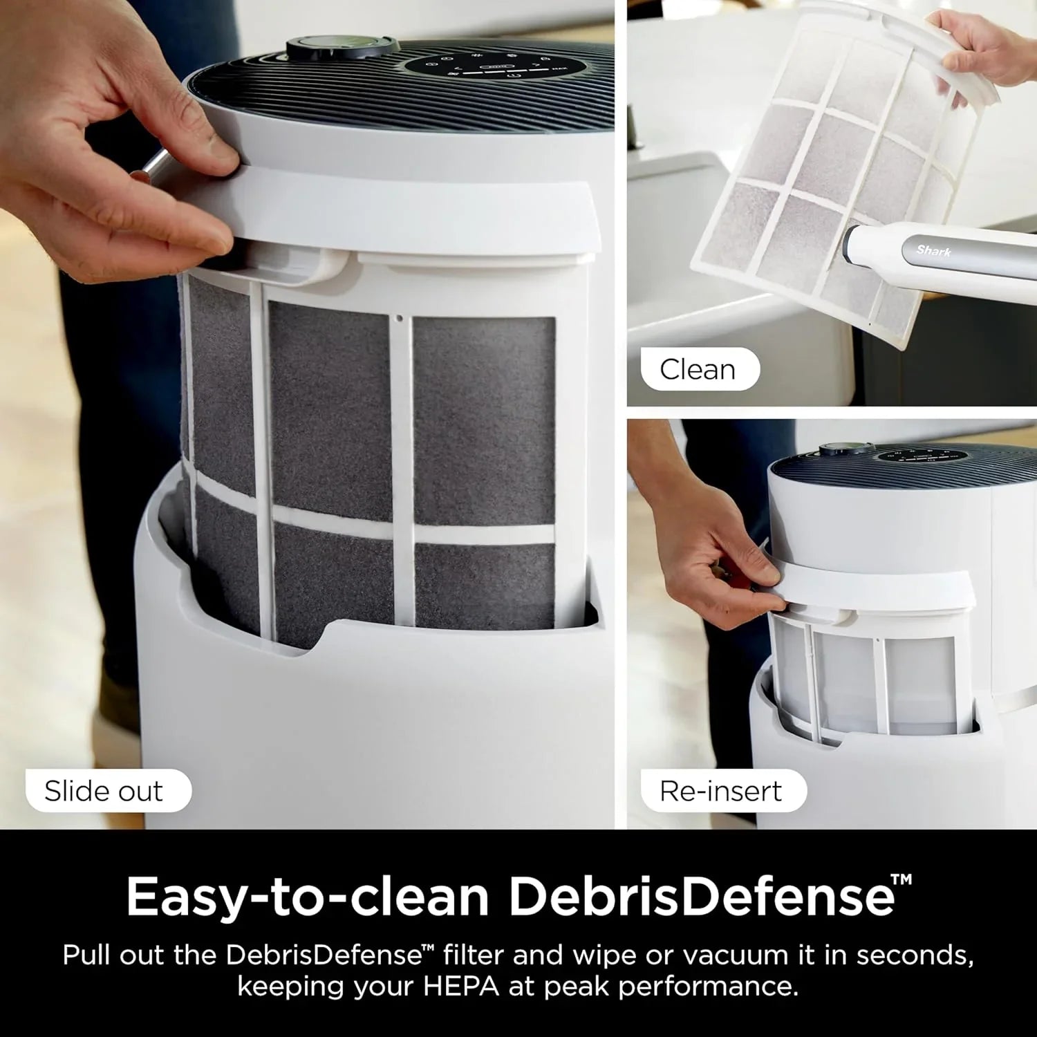 Purificateur d'air Compact Pro avec filtration HEPA longue durée, pour squames d'animaux, poussière, fumée, allergènes, jusqu'à 250 pi².