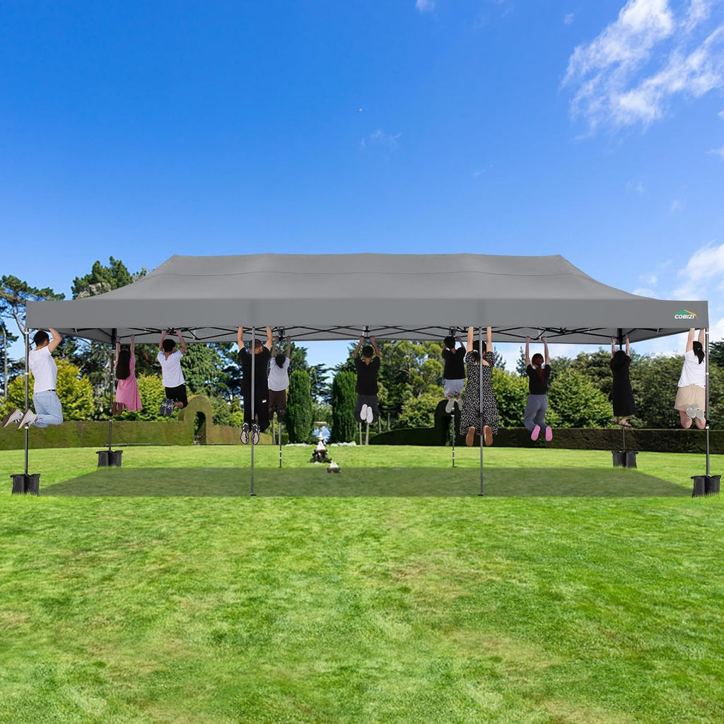 Tente pop-up robuste COBIZI 10x20 avec 6 parois latérales, facile à installer