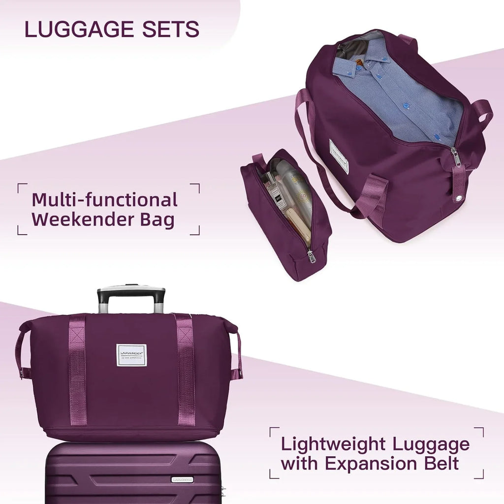 Ensemble de bagages à main légers et extensibles à coque rigide de 6 pièces