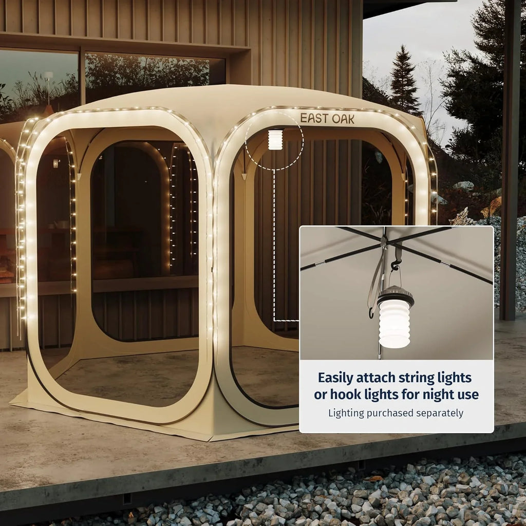 Tente moustiquaire EAST OAK, moustiquaire portable, 3 x 3 m, avec sac de transport