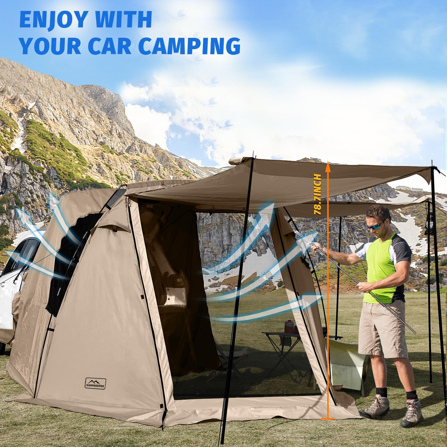 Tente de voiture KAMPKEEPER SUV, auvent de hayon
