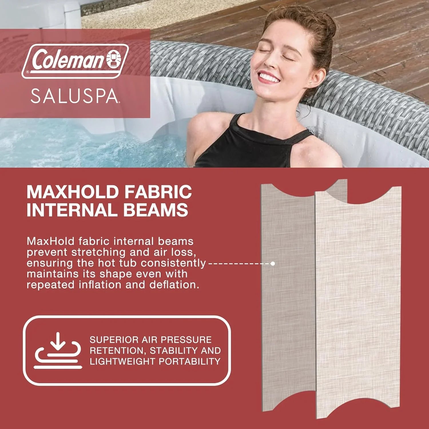 Spa gonflable rond portable d'extérieur SaluSpa Sicily AirJet pour 7 personnes