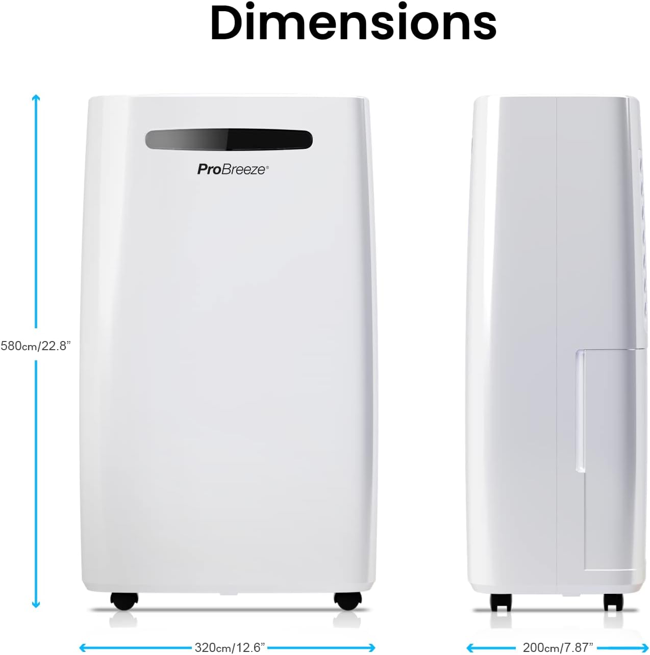 Déshumidificateur à compresseur 20 litres par jour 4 modes Séchoir Vidange continue Minuterie 24 heures Grand réservoir d'eau de 5,5 litres Résistant à l'humidité Résistant à la moisissure