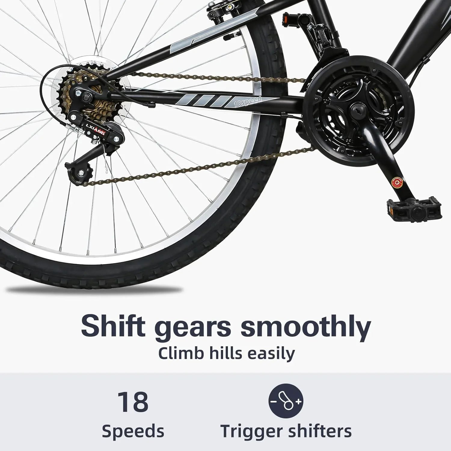 Vélo de montagne WEIZE, vélo hybride d'extérieur 26-27,5 pouces, 18 vitesses/acier à haute teneur en carbone/double suspension complète