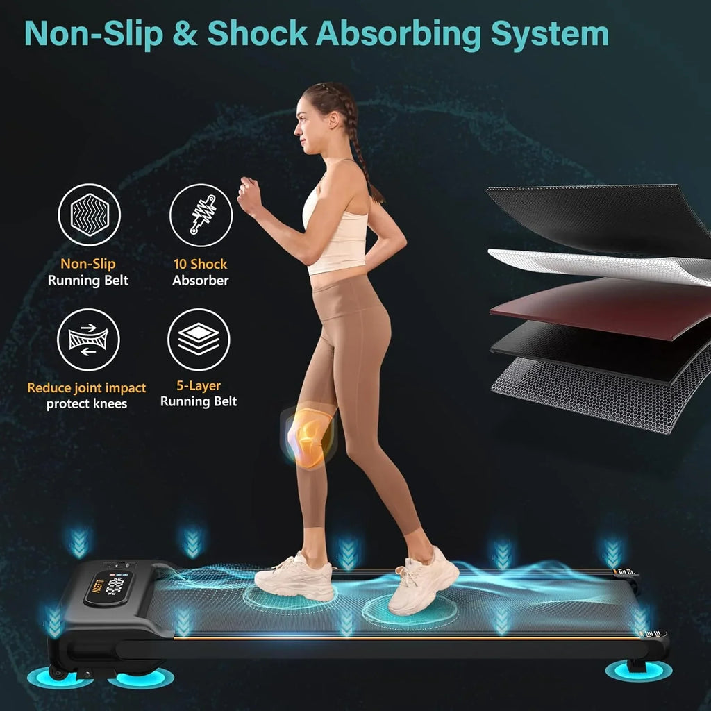 Tapis roulant portable 2,5 CV avec tapis de marche incliné, panneau et télécommande, tapis roulant 4 en 1, capacité de 120 kg