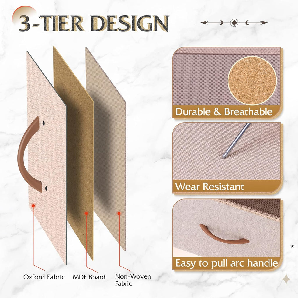 Unité de rangement avec 11 bacs en tissu, tiroirs de rangement avec cadre en acier, grande tour de rangement