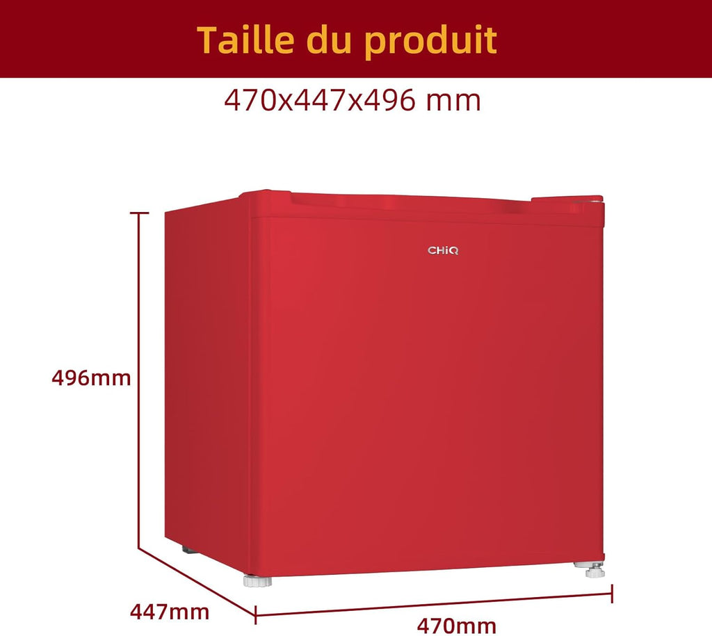 Mini réfrigérateur de table 46L 47 x 44,7 cm Avec porte-bouteilles Thermostat réglable