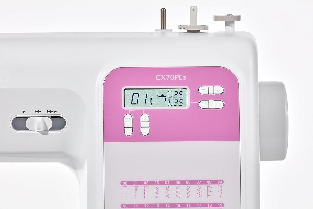 Brother CX70PES (nieuw model) - Elektronische naaimachine met 70 steken + tafel en tas inbegrepen, wit 