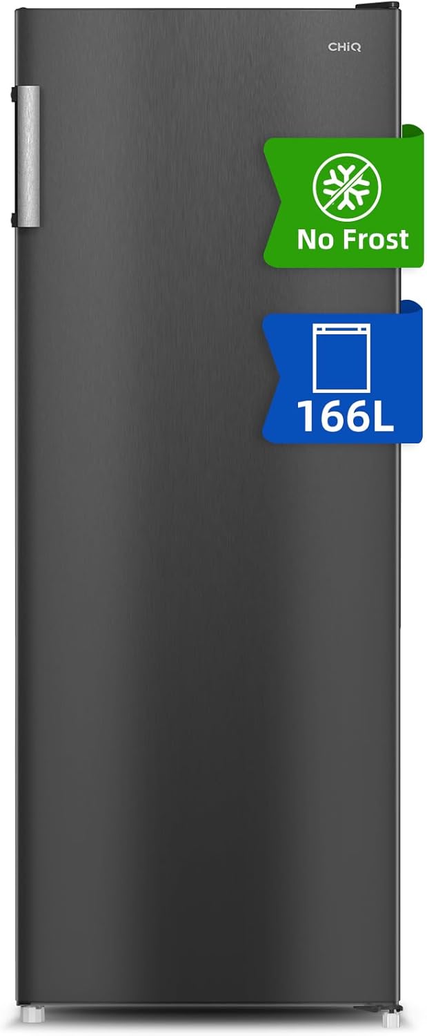 CHiQ Congélateur d'une capacité de 145 L, Congélation rapide, Thermostat réglable Silencieux Porte réversible, Noir, Classe énergétique E