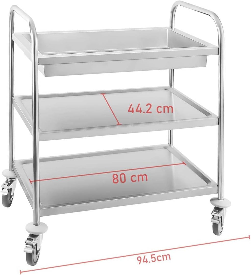 Royal Catering Chariot de cuisine RCSW 3 avec 3 étagères