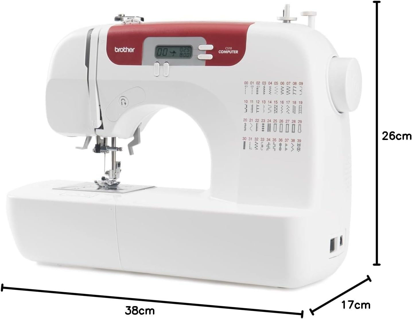 Brother CX70PES (nieuw model) - Elektronische naaimachine met 70 steken + tafel en tas inbegrepen, wit 