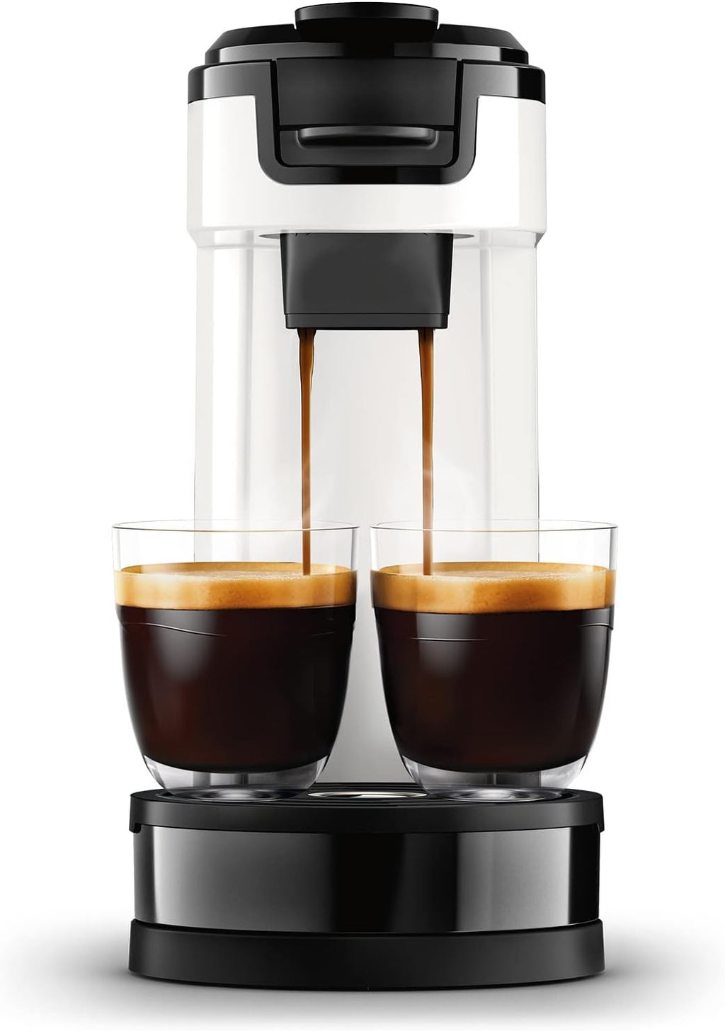 Philips Senseo Switch Machine à Café à Dosettes et Filtre - Technologie 2 en 1, Réservoir d'Eau de 1 L, 7 Tasses en une Seule Fois, Couleur Blanc Titane (HD6592/05)