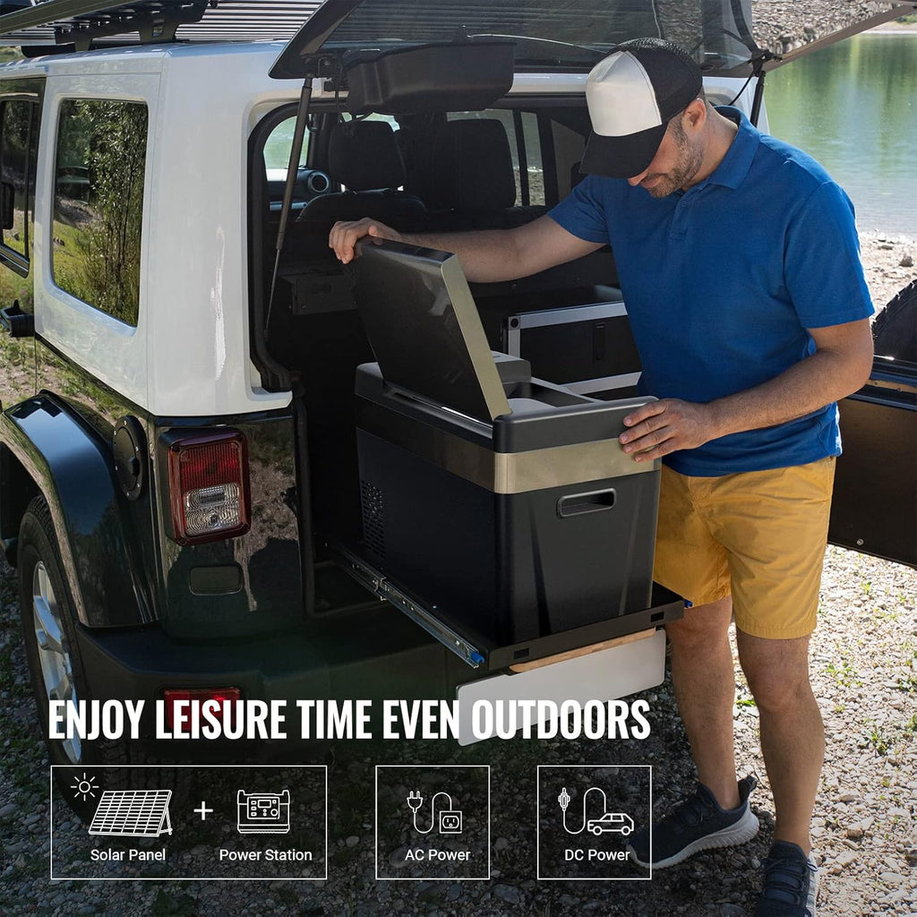 Réfrigérateur BougeRV 12 V pour voiture, congélateur portable de 23 litres, compresseur, 12/24 V CC, 110-240 V CA