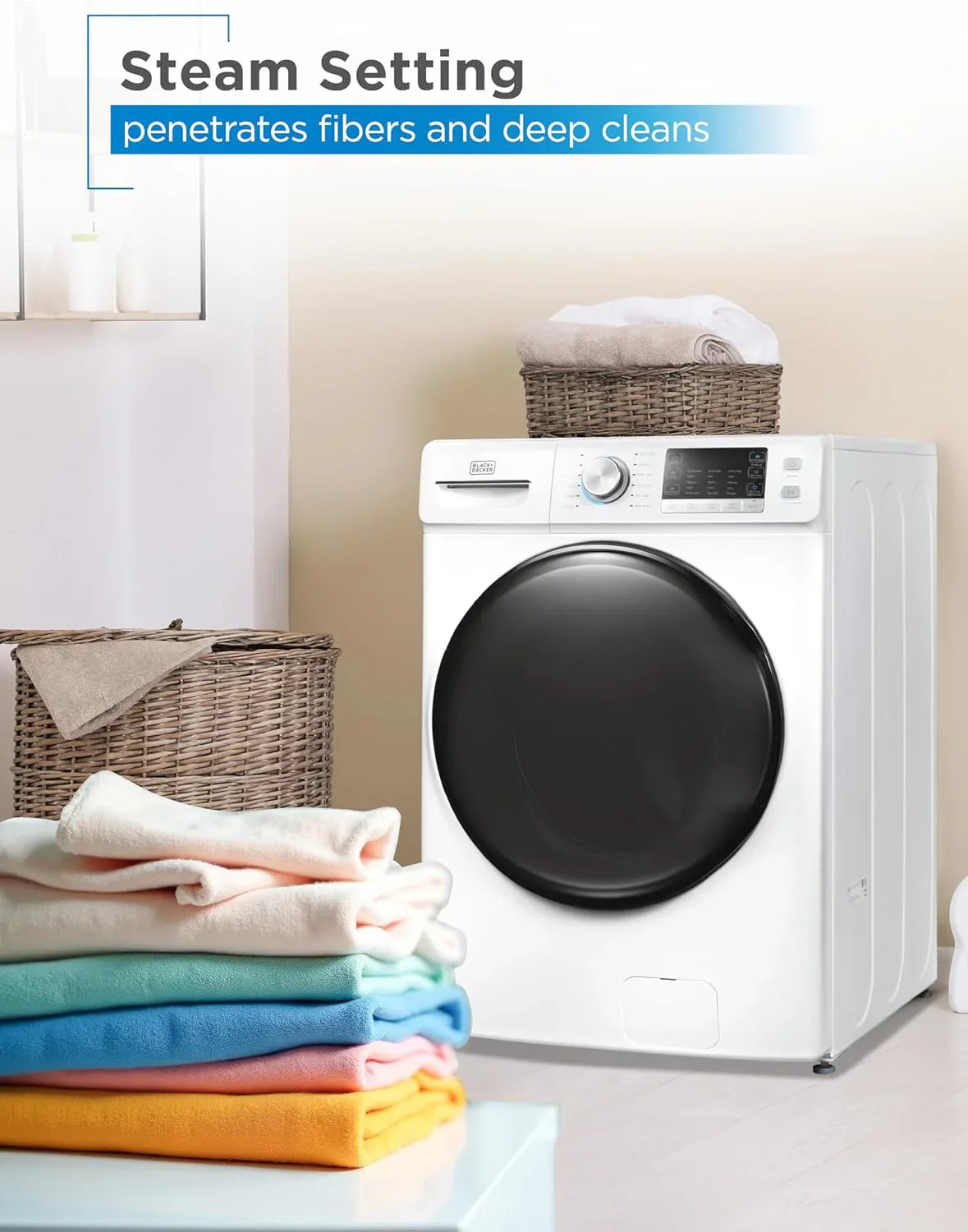 Machine à laver portable d'une capacité de 6,6 lb pour maisons et appartements, 5 cycles de lavage