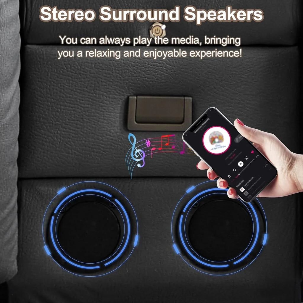 Canapé inclinable électrique TUNYI avec fonctions massage et chauffage, siège home cinéma avec console, canapé inclinable électrique pour camping-car