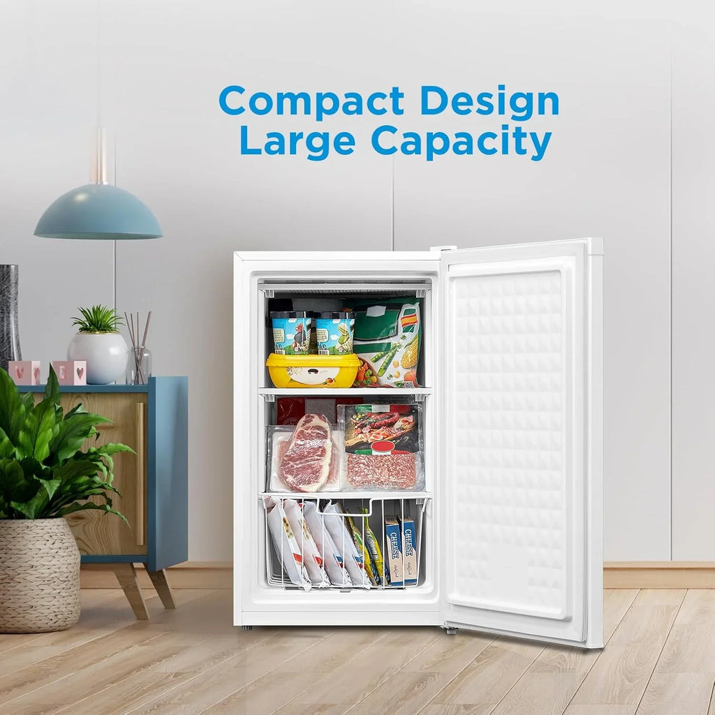 Congélateur vertical grand format noir 3,0 pieds cubes