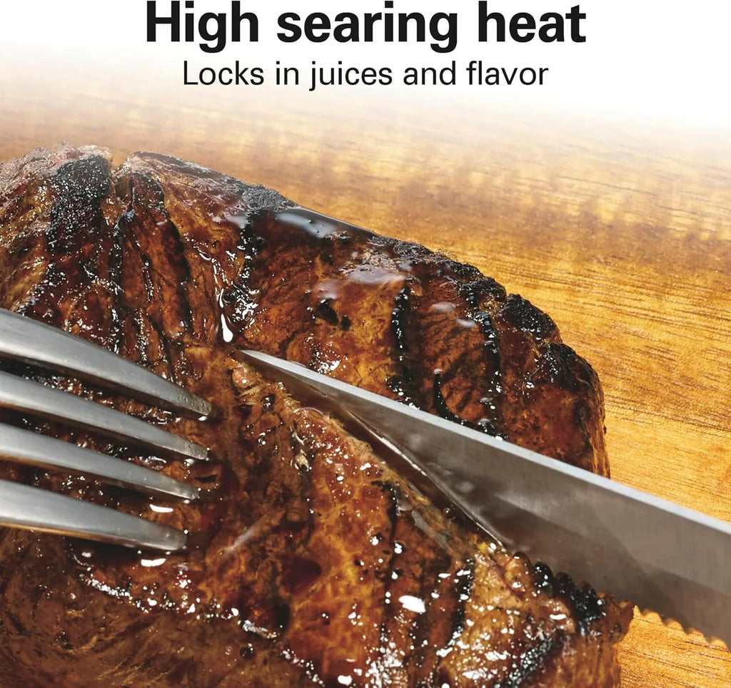 Gril électrique d'intérieur avec fenêtre de visualisation, réglable jusqu'à 450 °F, pour 6 personnes