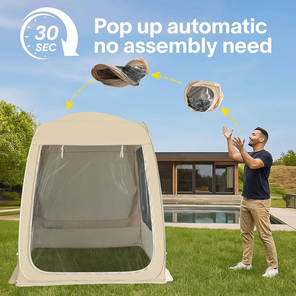 Gazebo Alvantor Screen House, tente à auvent abri igloo escamotable pour 6-10-15 personnes