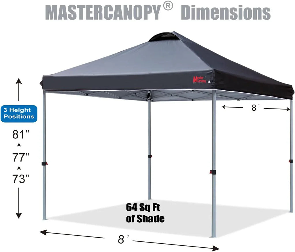 Tente pop-up robuste avec sac à roulettes (10 x 10, noir)