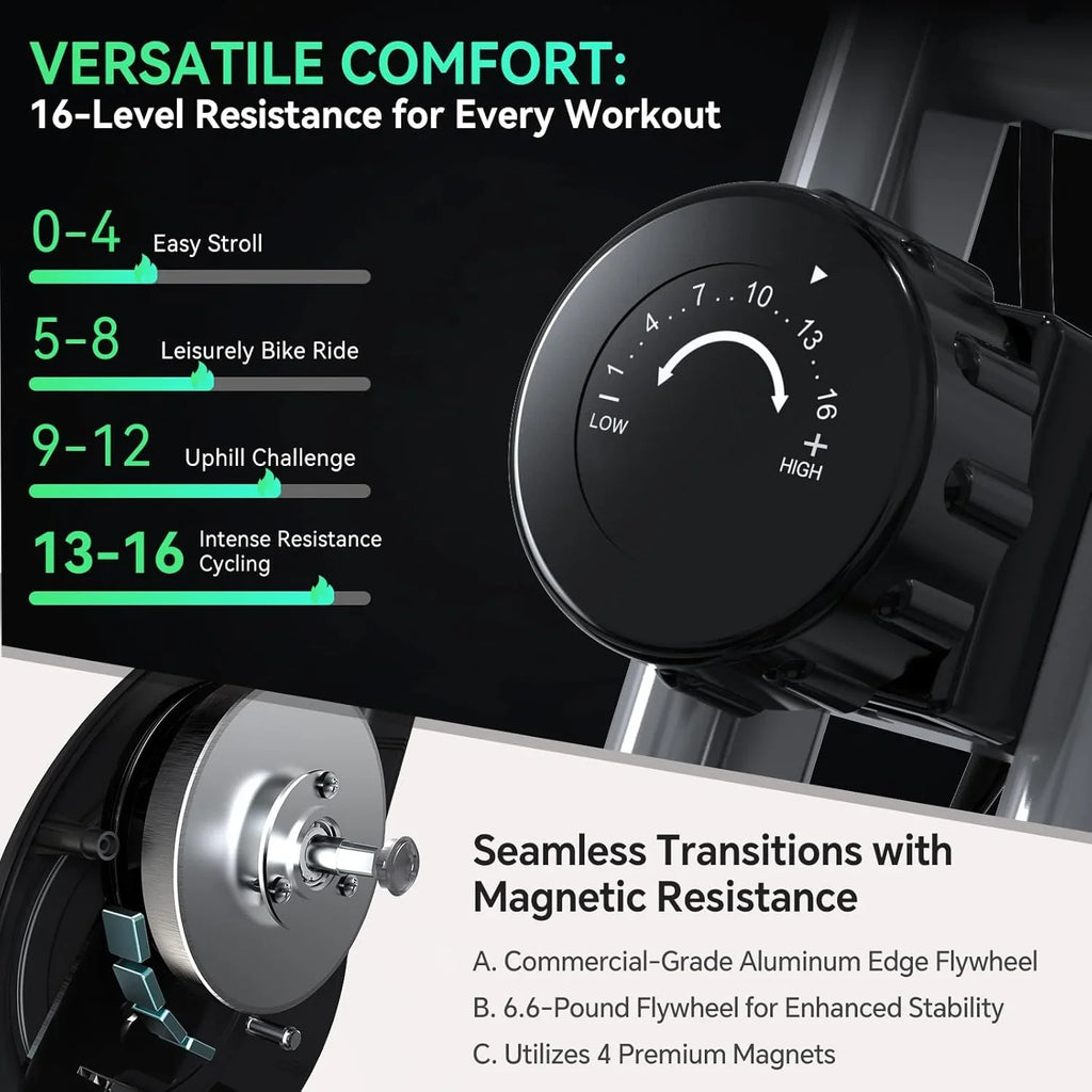 Vélo d'appartement pliable 5 en 1 pour usage domestique, vélo d'appartement d'intérieur