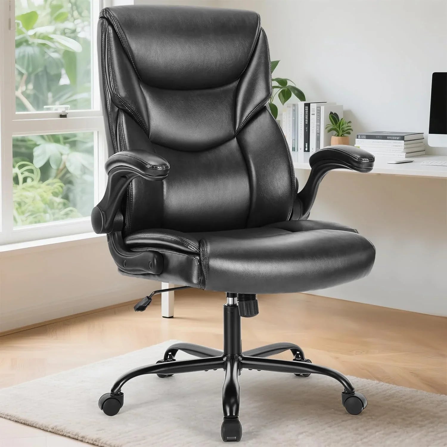 Chaise de bureau ergonomique, chaise de bureau robuste, chaise pivotante réglable à roulettes