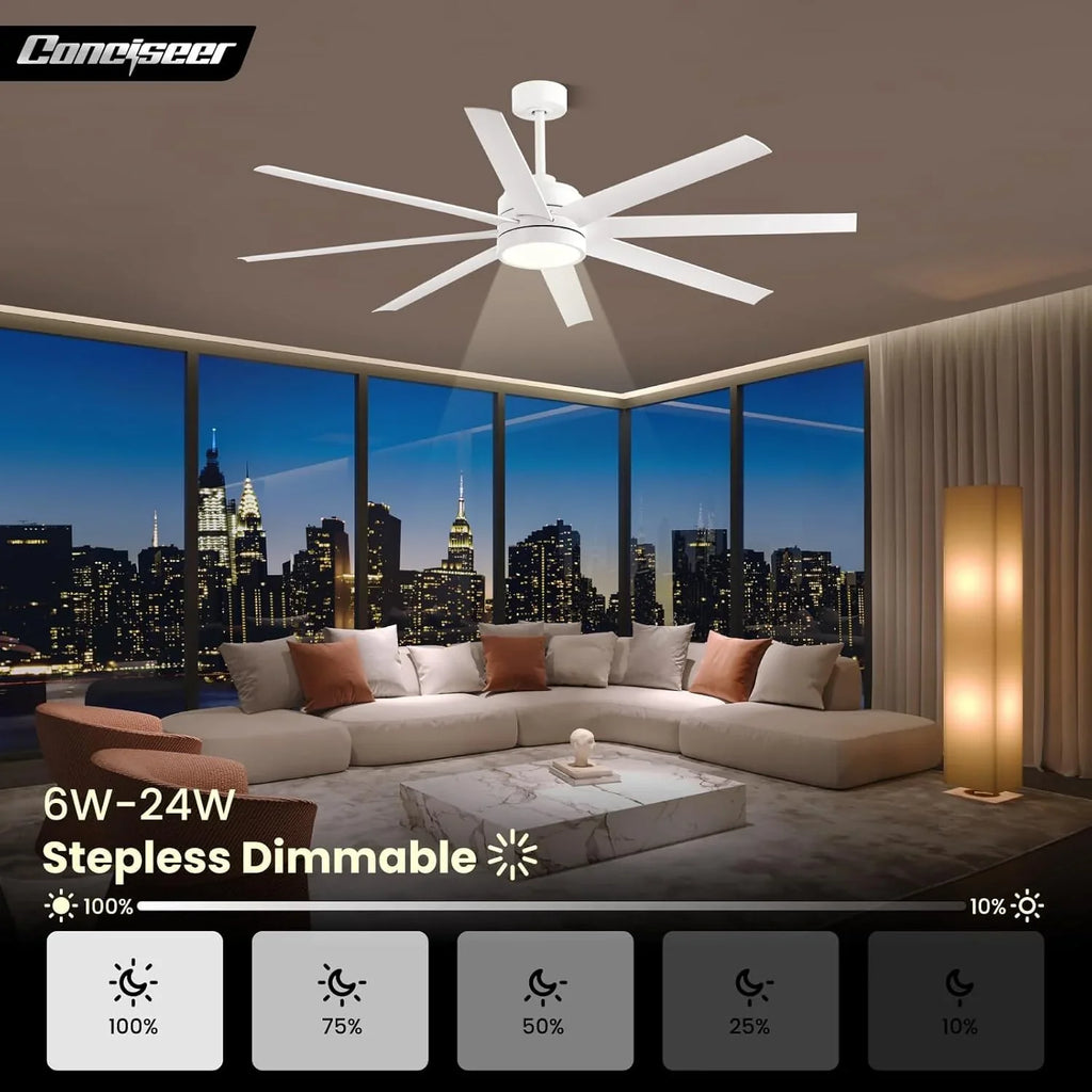 Ventilateur de plafond moderne 72 pouces chambre salon bibliothèque café extérieur/industriel