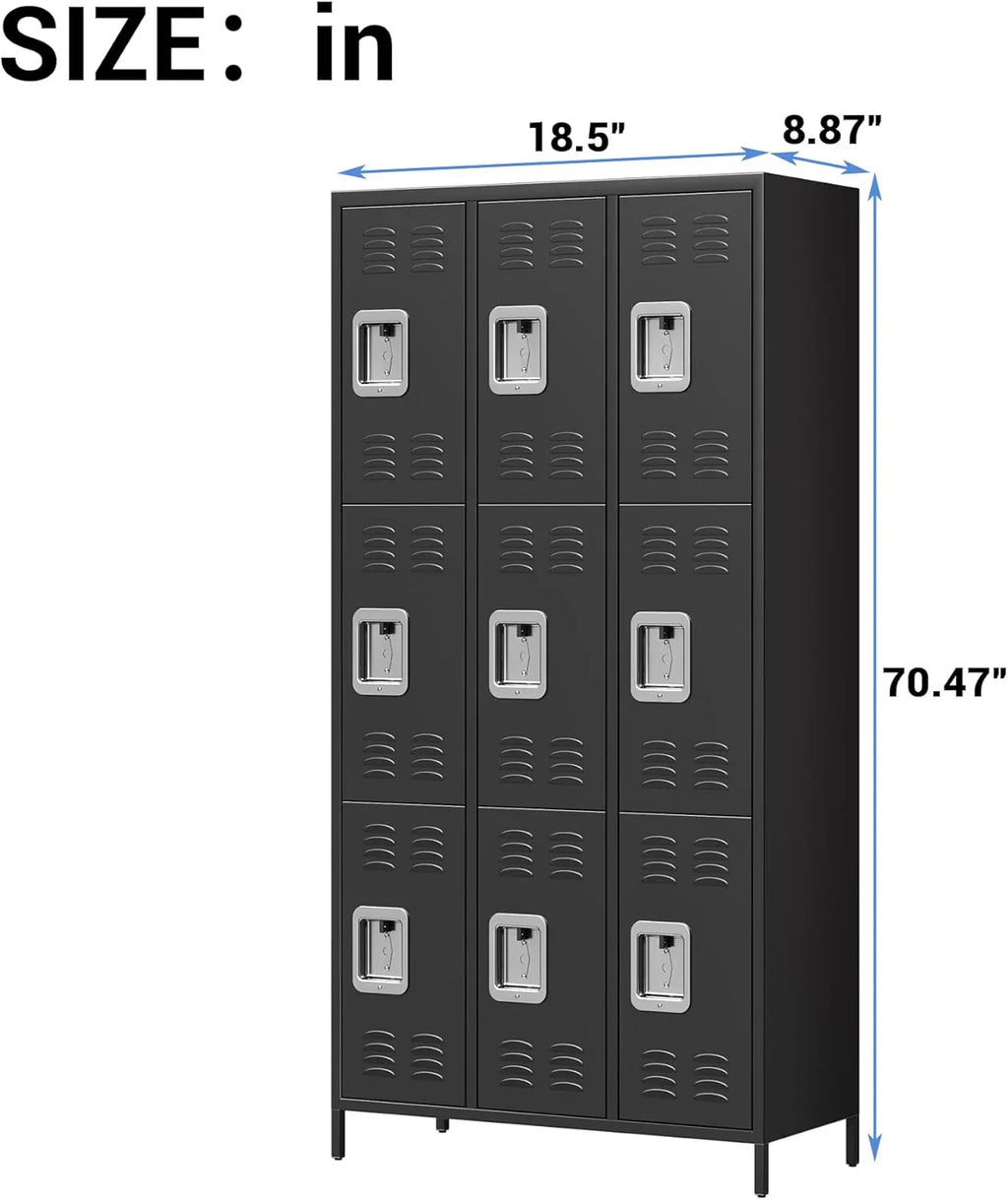 Casier GAOMON pour employés, armoire à casiers 6 portes avec crochets, casier de rangement